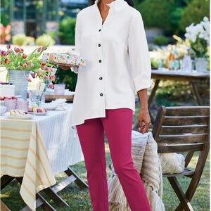 Soft Surroundings Fuchsia Straight Leg Pants